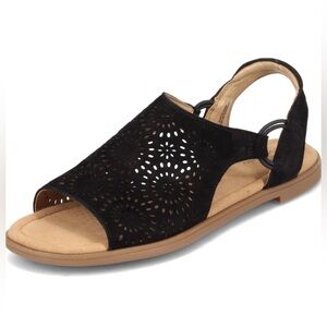 Clarks Reyna Swirl Suede Sandals Size 8 *Excellent like New condition